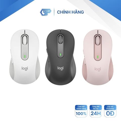  Chuột không dây bluetooth Logitech Signature M650 cuộn SmartWheel, giảm ồn, các nút có thể tùy chỉnh - Hàng chính hãng 
