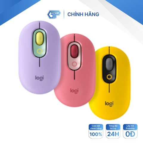  Chuột Không Dây Bluetooth Cho Macbook Logitech POP Mouse Công Nghệ Cảm Ứng, Yên Tĩnh, Độ Chính Xác Cao CPOP 