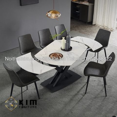 Bàn ăn xoay đa năng nhập khẩu cao cấp – Nội Thất Kim