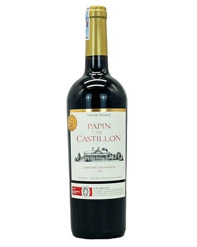 Papin De Castillon Cabernet Sauvignon 2019 trên 5% ABV*