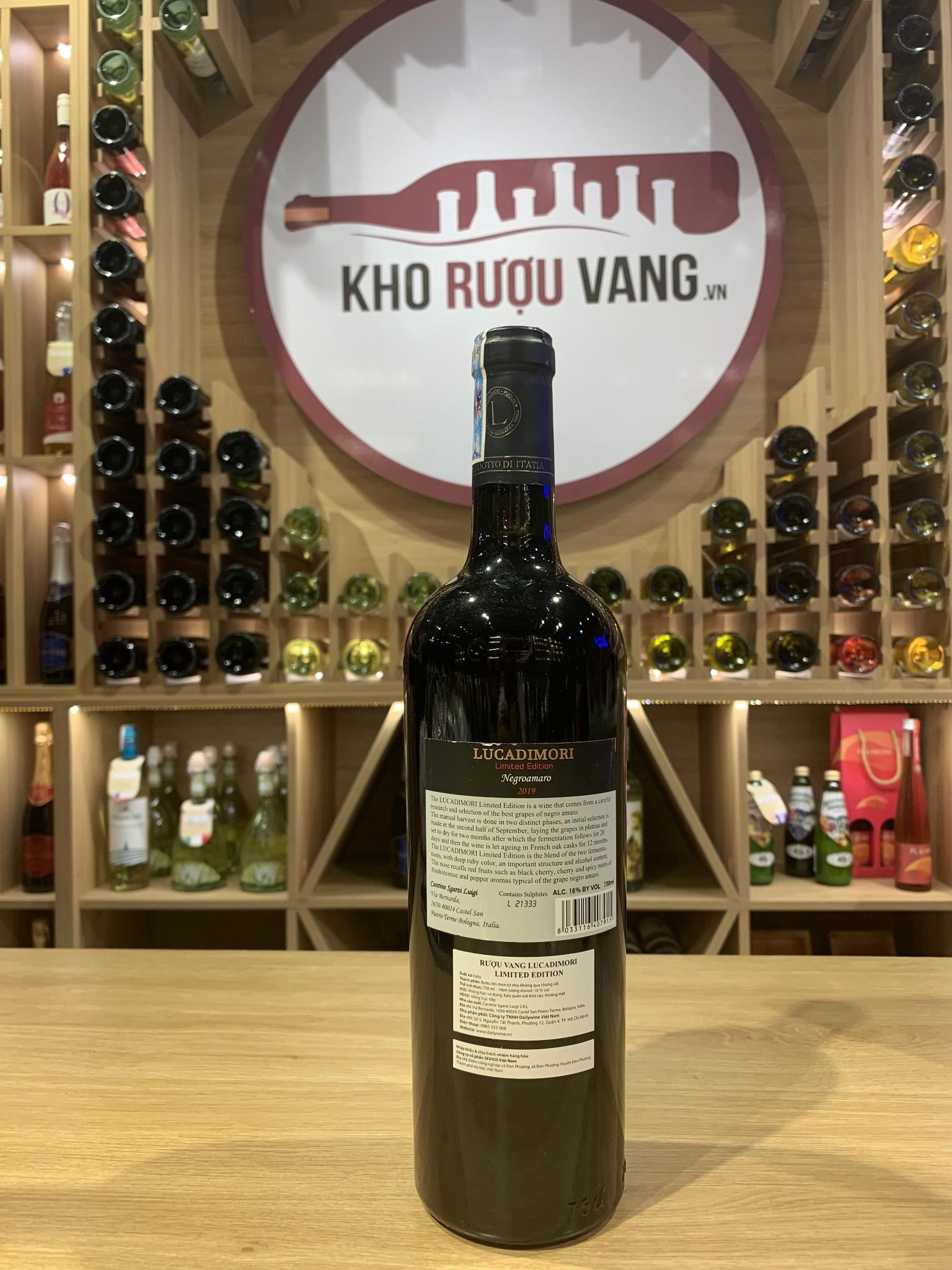  Rượu vang đỏ Ý Lucadimori Limited Edition trên 5% ABV* 