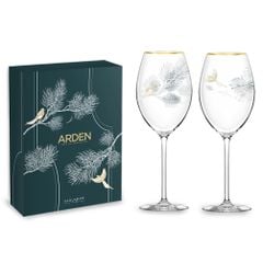 Bộ 2 Ly Vang Arden Bordeaux - Mạ viền vàng và chạm khắc tinh xảo - 760ml