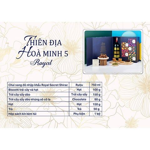  Hộp Quà Tết Thiên Địa Hòa Minh 5 - Shiraz Royal Secret 1.5L 
