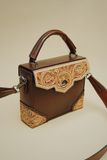 Box Bag (Flap and Bottom Hand Carved)