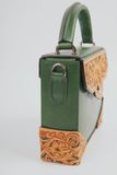 Box Bag (Flap and Bottom Hand Carved)