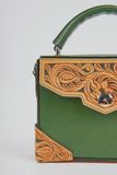 Box Bag (Flap and Bottom Hand Carved)