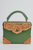 Box Bag (Flap and Bottom Hand Carved)