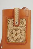 Slim Sling Phone Bag (Carved Details)