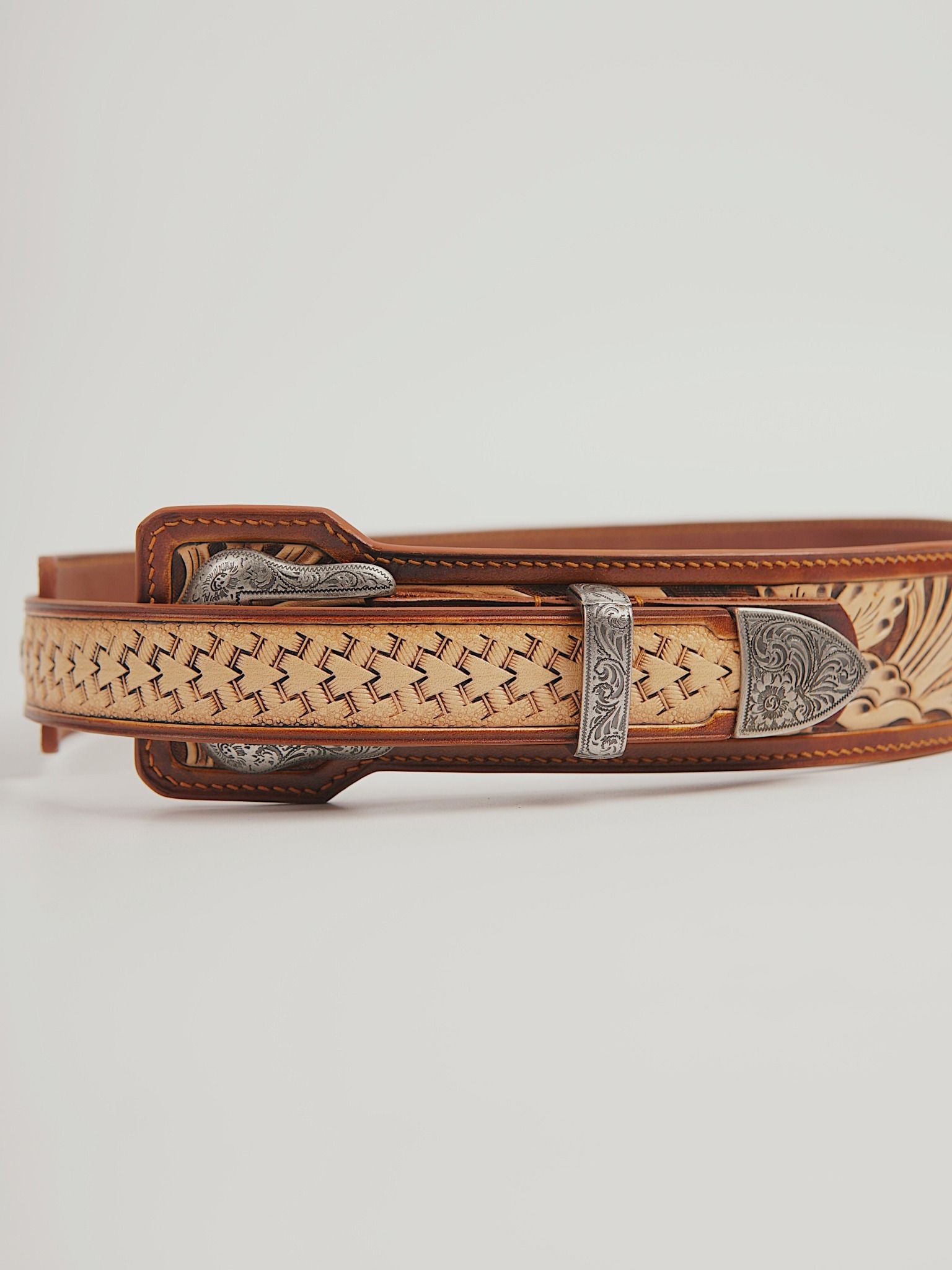 Hand Carved Sheridan Belt