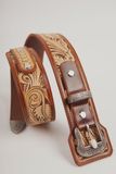 Hand Carved Sheridan Belt