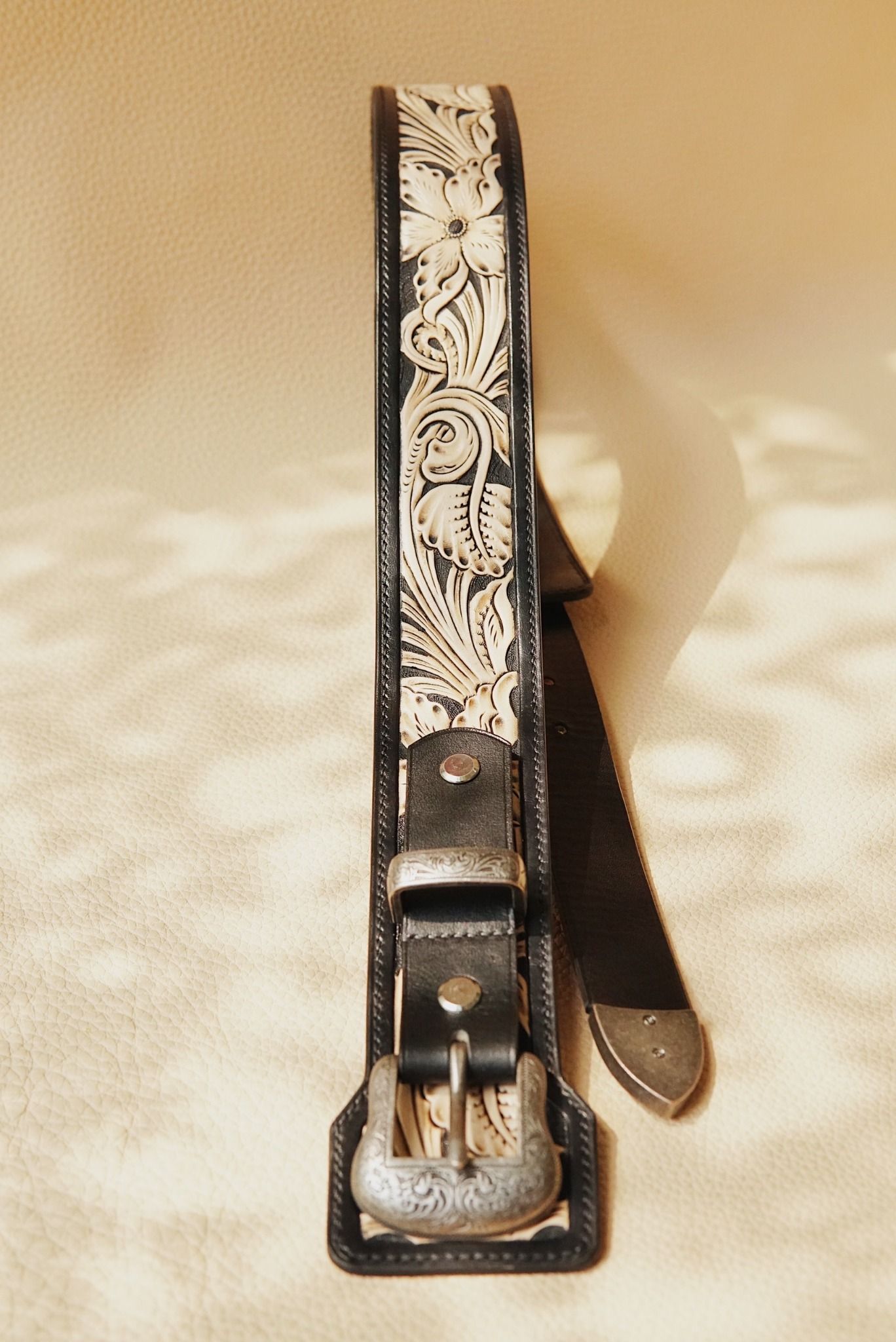 Hand Carved Sheridan Belt