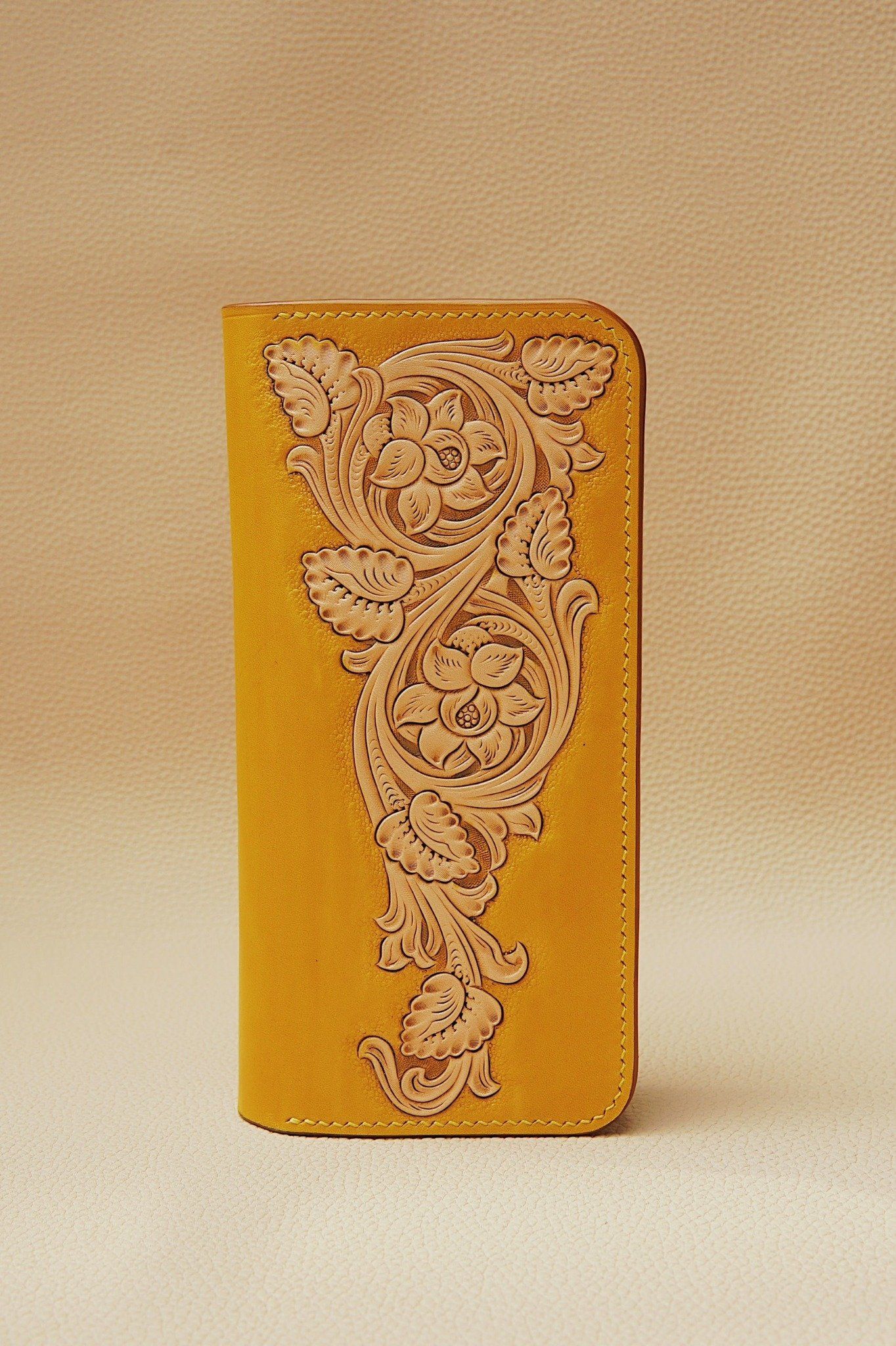 Hand Carved Biker Wallet