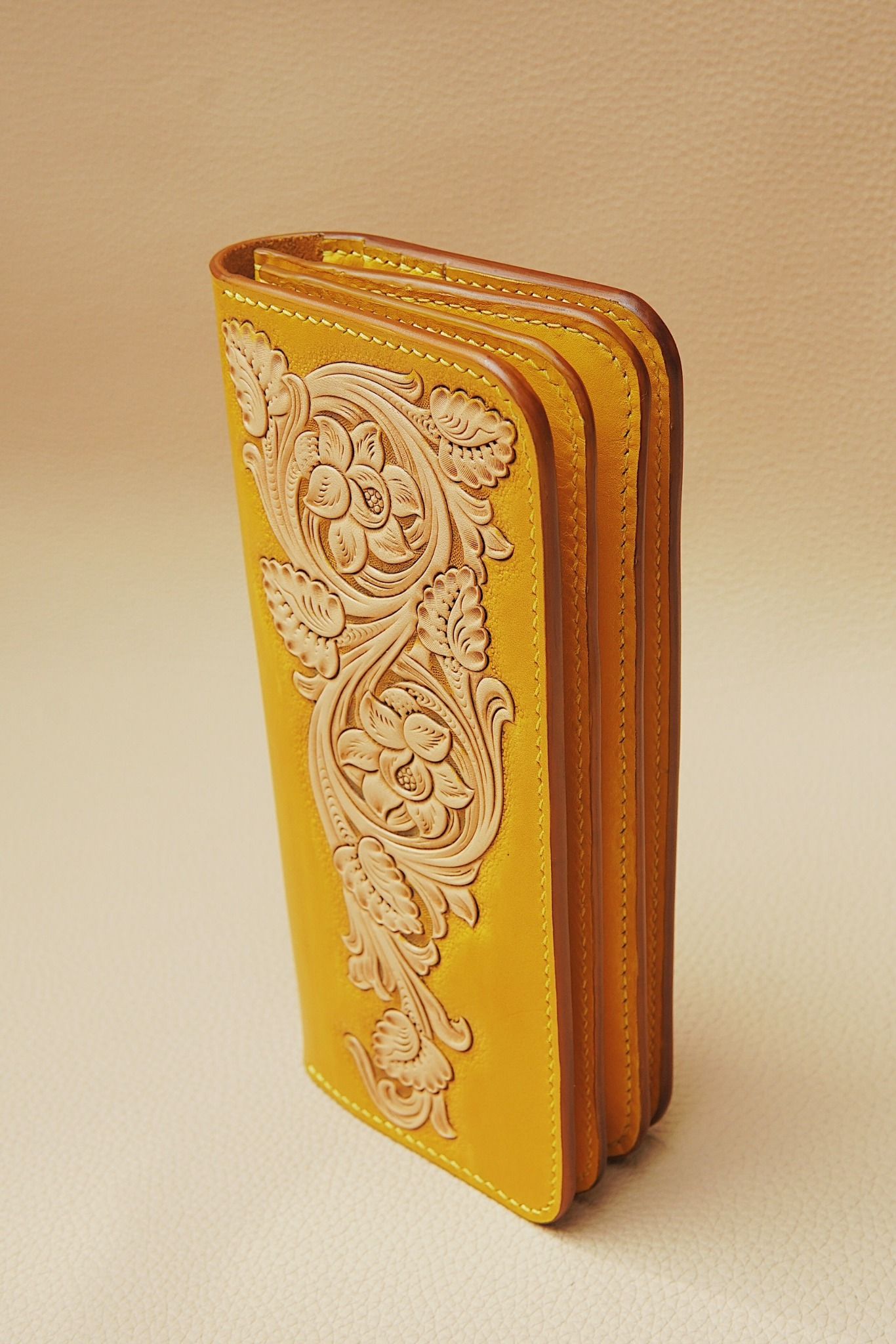 Hand Carved Biker Wallet