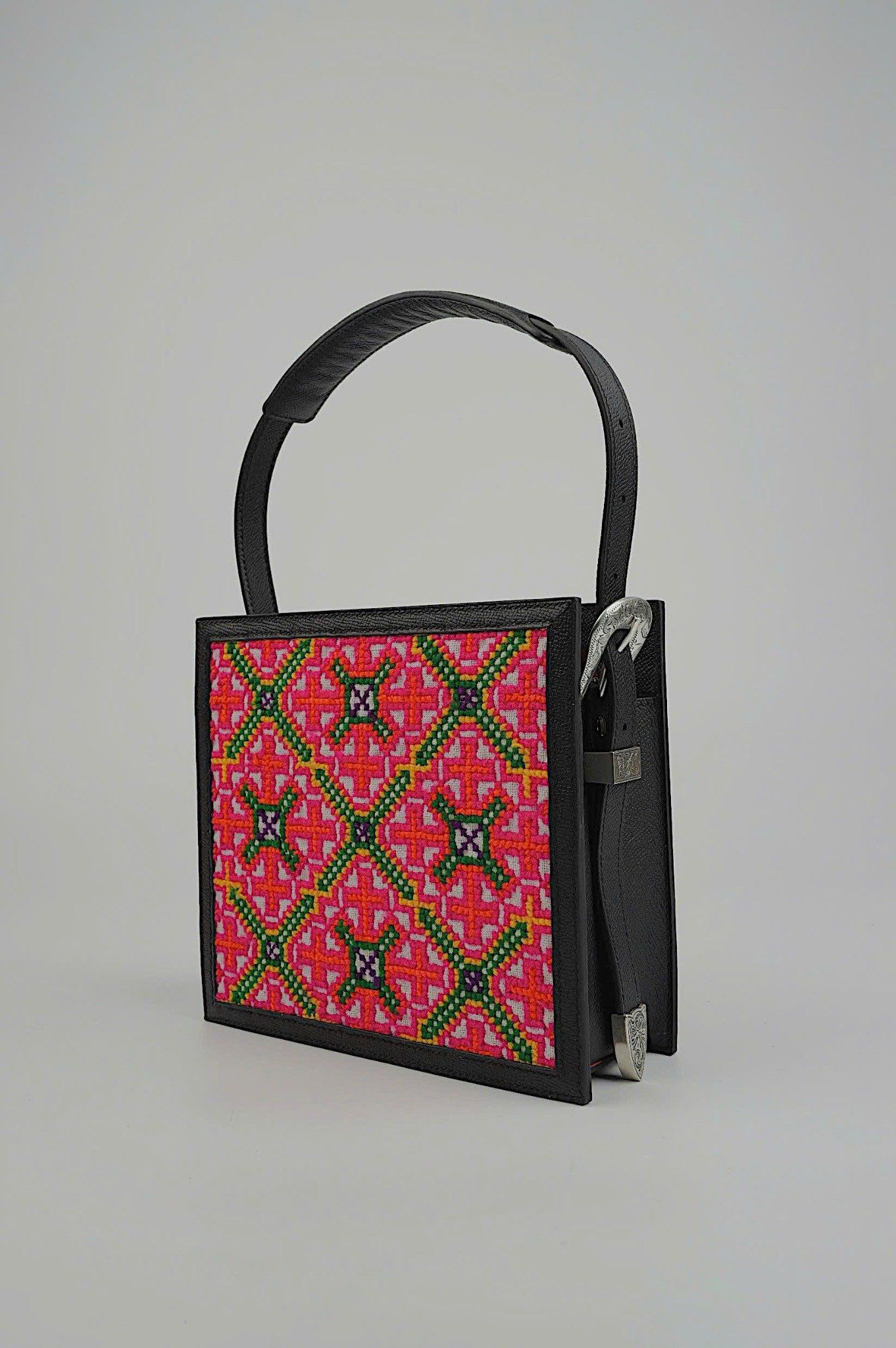 Brocade Mixed Square Bag