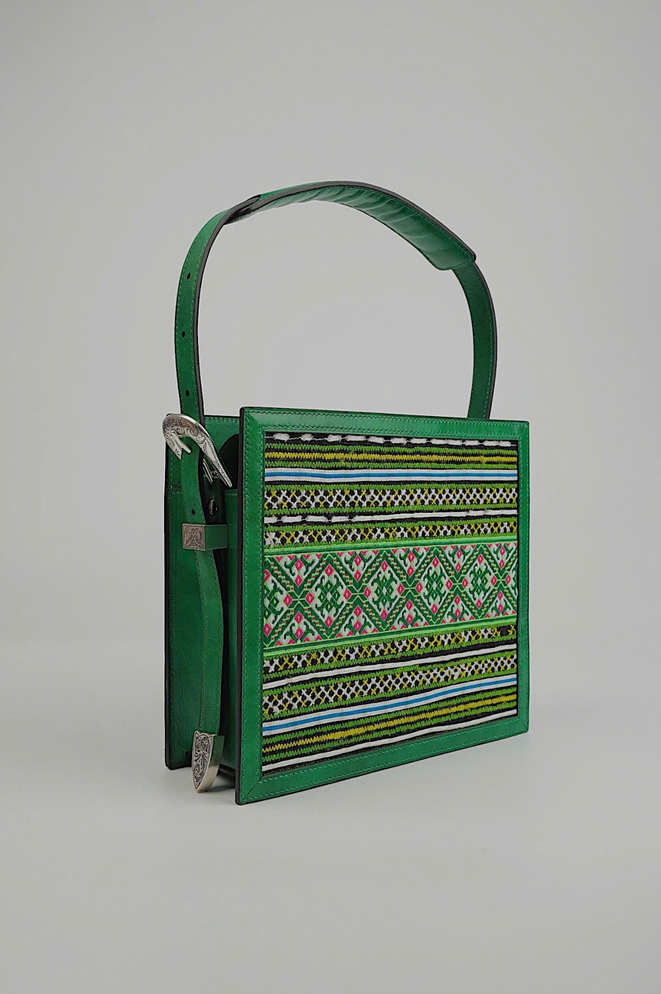 Brocade Mixed Square Bag