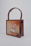 Crane Bird And Blossom (Hand Carved Square Bag)