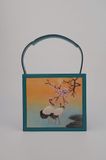 Crane Bird And Blossom (Hand Carved Square Bag)