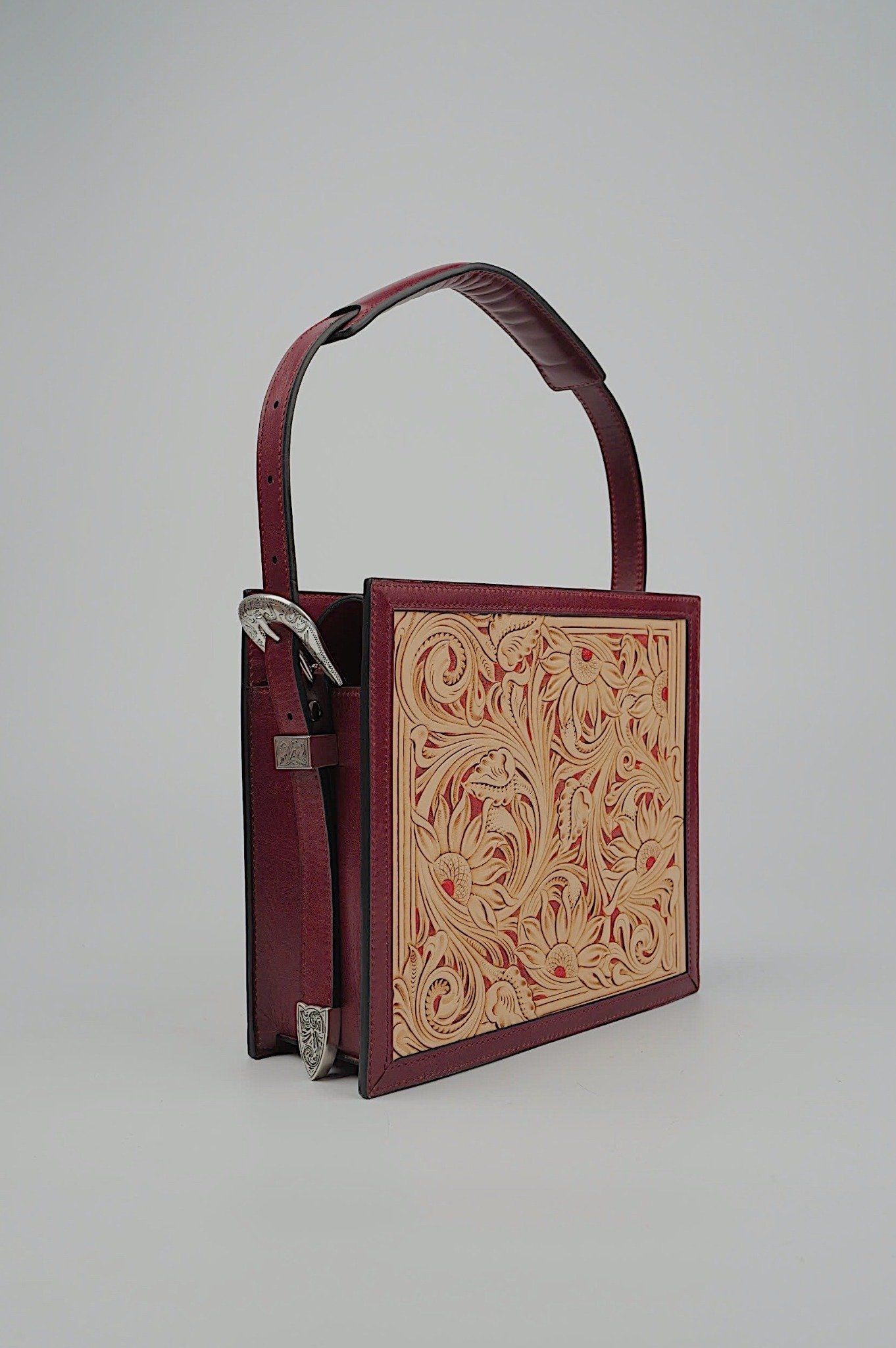 Hand Carved Sheridan (Square Bag)