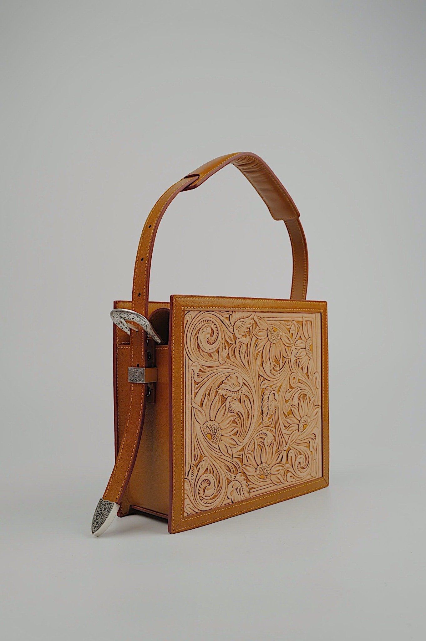 Hand Carved Sheridan (Square Bag)