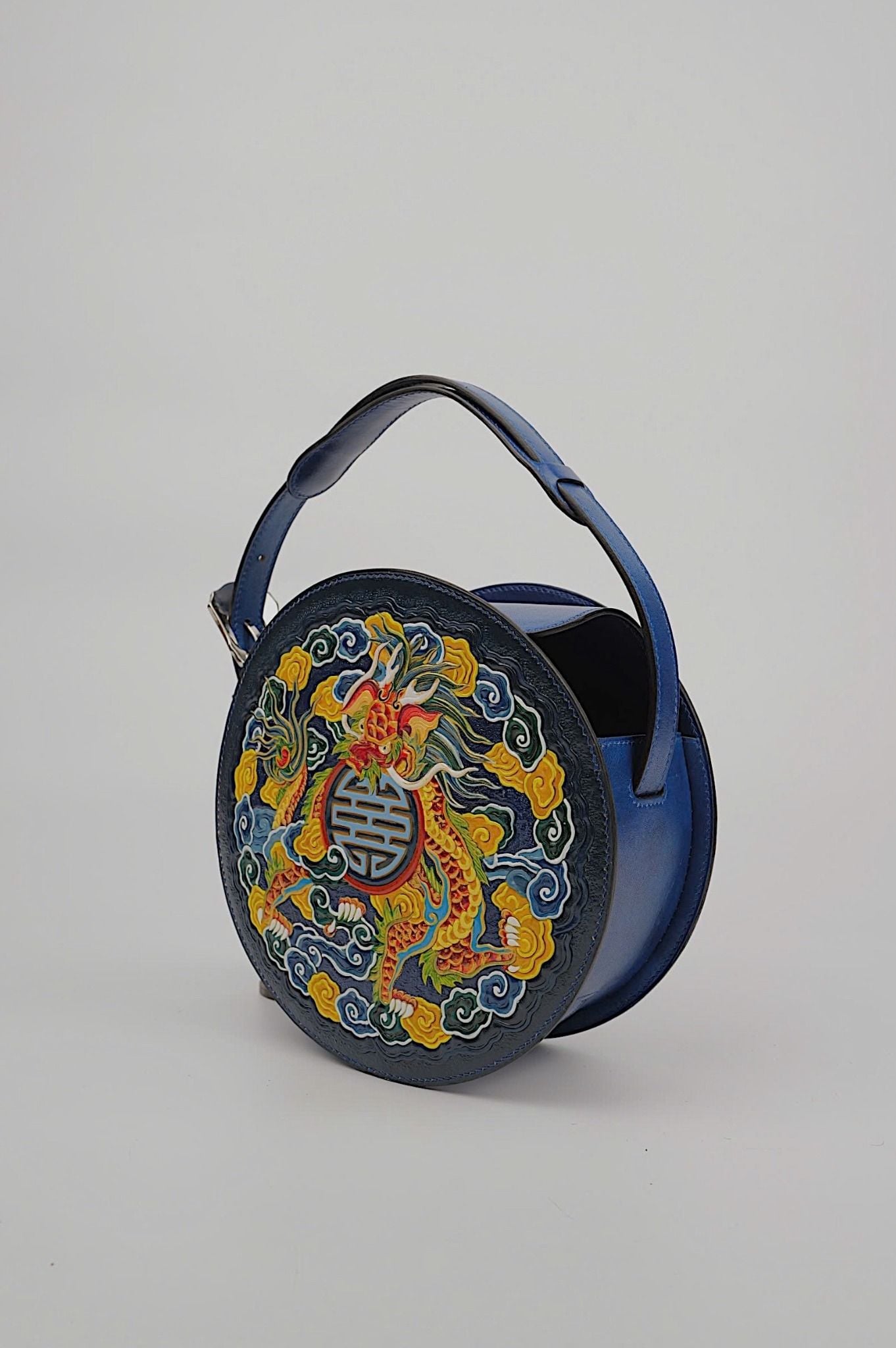 The Dragon (Hand Carved Round Bag)