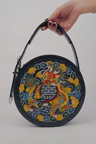  The Dragon (Hand Carved Round Bag) 