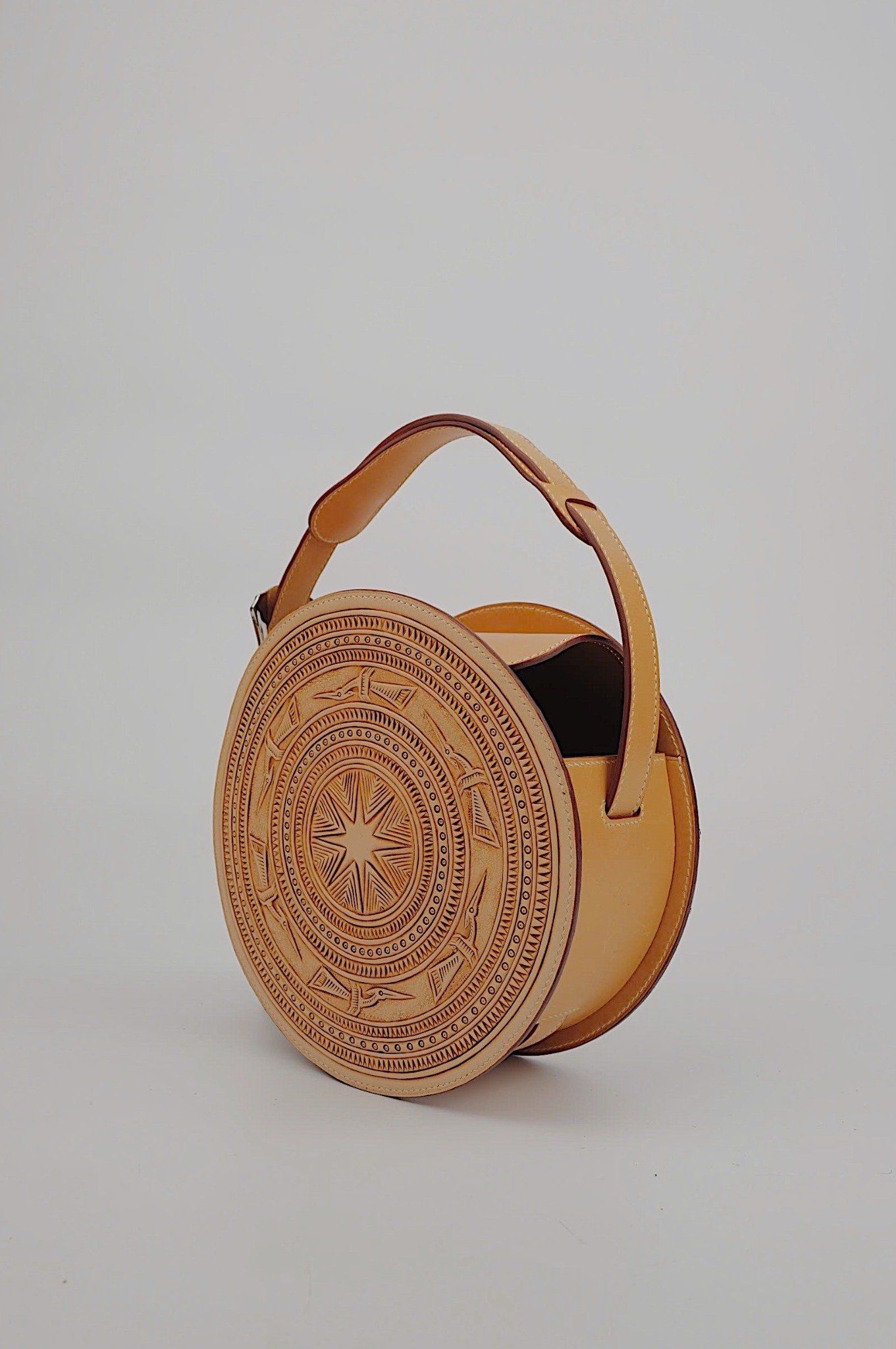 Dong Son Drum (Hand Carved Round Bag)