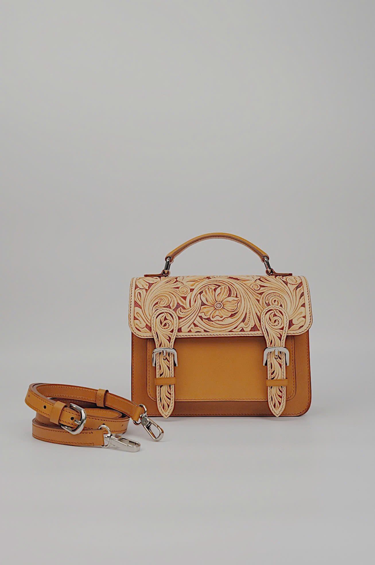 Satchel Mini (Hand Carved Flap)