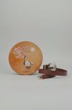 Crane Bird And Blossom (Hand Carved Round Bag)