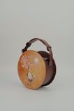 Crane Bird And Blossom (Hand Carved Round Bag)