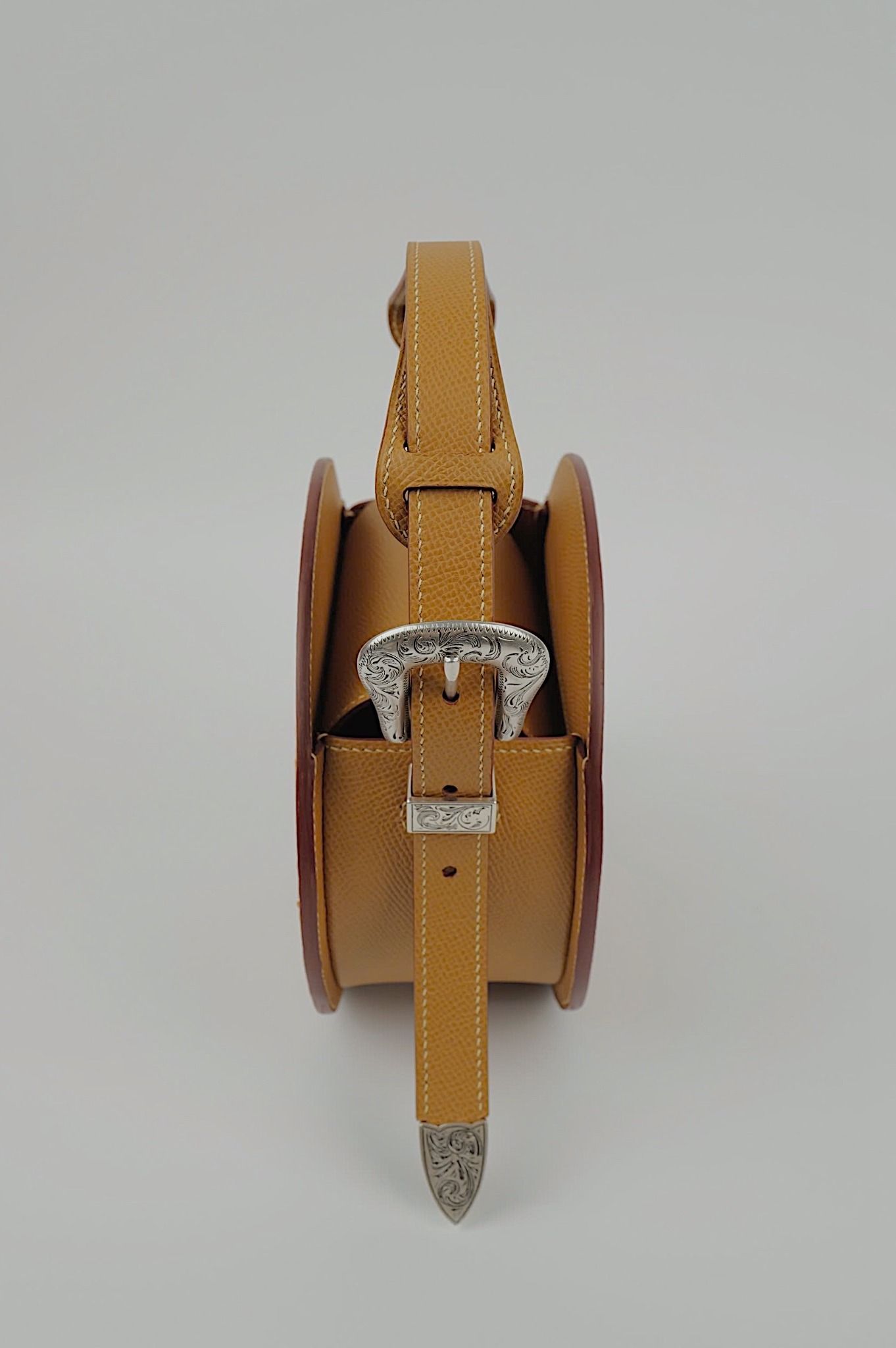 Vietnamese Lotus Rice Painting Round Bag