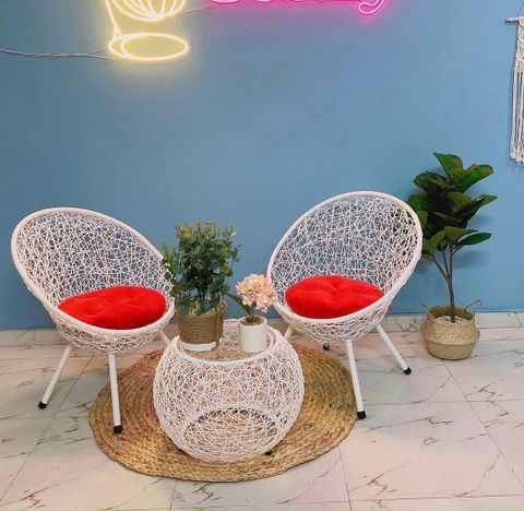  Bàn ghế đan mây 01 