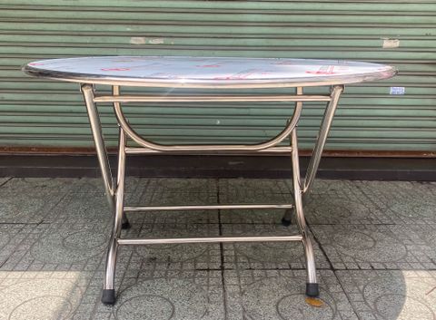  Bàn tròn inox 1m2- cạnh tròn 