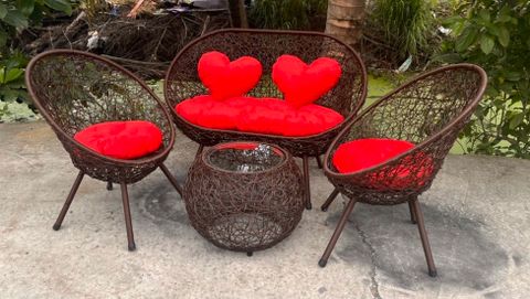  Bàn ghế đan mây 02 