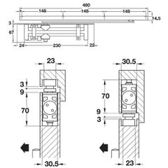 Tay co thủy lực âm Hafele 931.84.019
