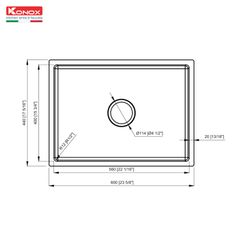 Chậu rửa bát 1 hố chống xước KN6044SU Dekor