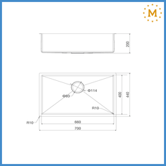 Chậu Rửa Chén Bát Inox Malloca MS 6070