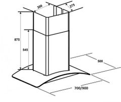 Hút mùi kính cong Kocher K- 8390