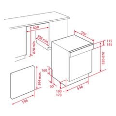 Máy rửa chén lắp âm bán phần DW8 60 S