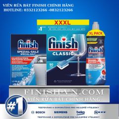 Combo FINISH TIẾT KIỆM: Muối rửa + Nước làm bóng +  Viên rửa