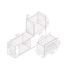 Lò nướng âm tủ 115L Elica VIRTUS MULTI 90 TFT – PRF0191768
