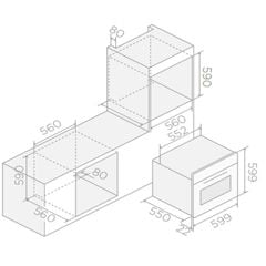 Lò nướng âm tủ 65L Elica VIRTUS MULTI 60 TFT – PRF0191770