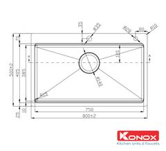 Chậu rửa bát Konox KN8050TS