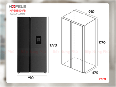 Tủ lạnh side by side Hafele HF-SB5601FB 534.14.100