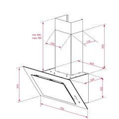 Máy hút mùi nghiêng Teka DVT 78660 TBS BK
