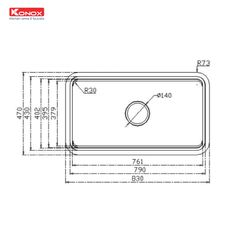 Chậu rửa bát chống xước Workstation Sink KN8347SU Dekor