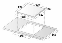 Bếp từ ba vùng nấu Eurosun EU-T906G