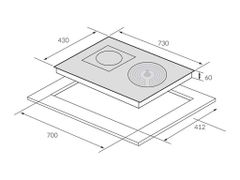 BẾP KẾT HỢP ĐIỆN TỪ EUROSUN EU- TE728PRO