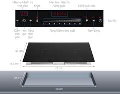 Bếp từ 2 vùng nấu HC-I3732A 536.61.736