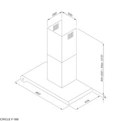 Hút mùi áp tường Malloca Circle F188
