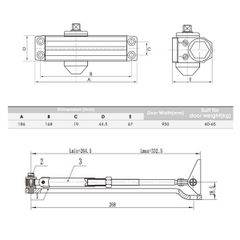 Door Closer Hafele 60kg 489.30.010